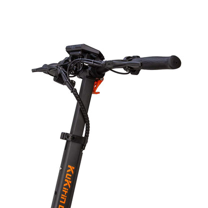 Kukirin G2 Master e-scooter 2000W motor handlebar side close-up, adult electric scooter fast and comfortable.
