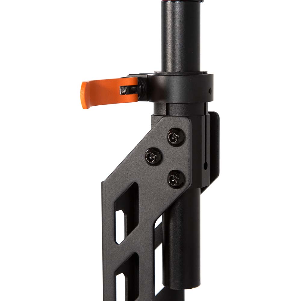 Kukirin G2 Max electric scooter handlebar height adjustment button detail for riders