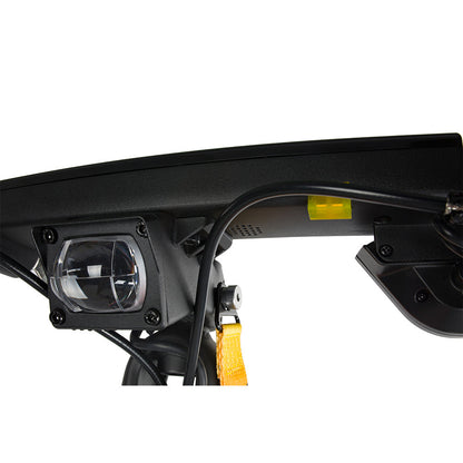 Kukirin G2 Ultra headlight close-up bright LED lights for night riding